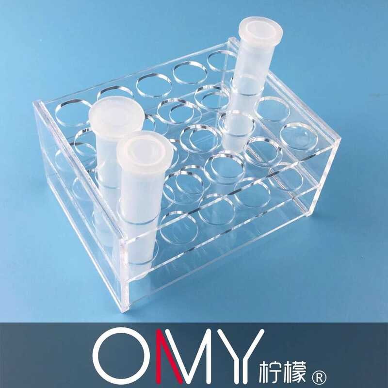 20ml Organic Glass 6/20/40 Holes Centrifuge Tube Rack Transparent Hole ...
