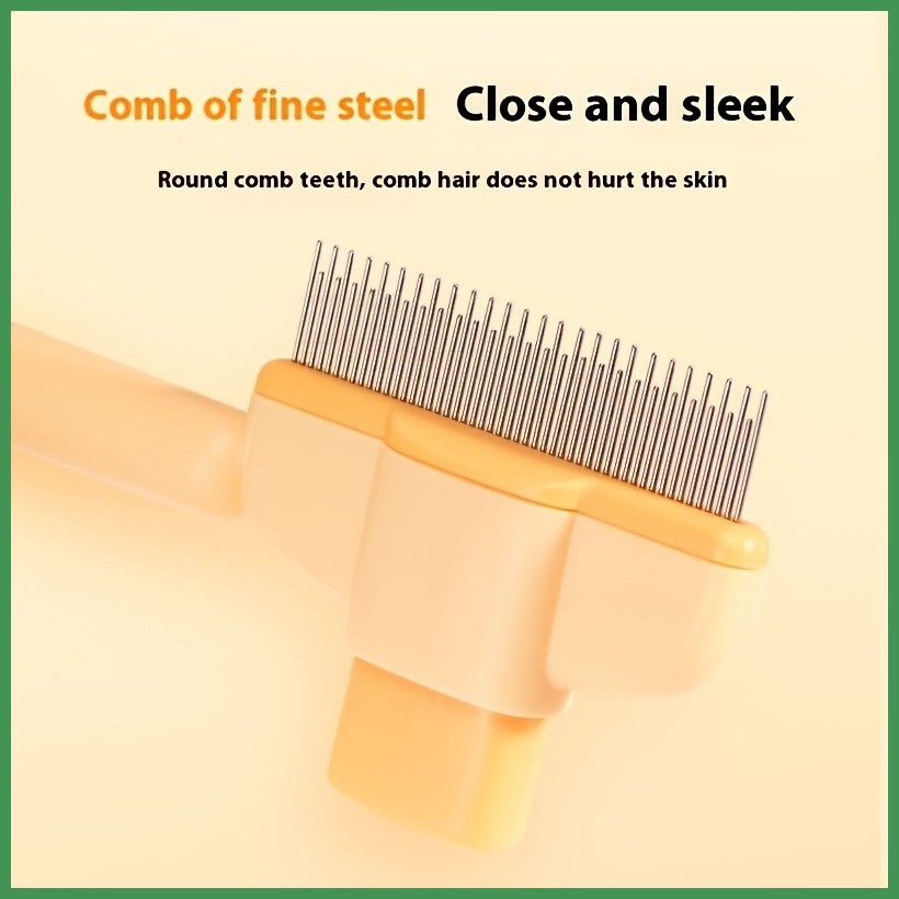 Photo inspiration: Cat Detangling With A Wide Tooth Comb Reference: Dual Sided Detangling Brush For Pets Self Cleaning Lice Removing