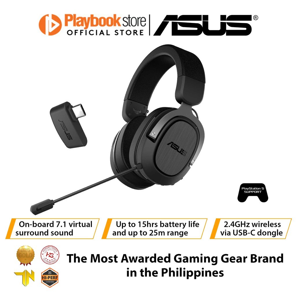 Asus TUF Gaming H3 Featuring 7.1 Surround Sound Deep Bass Wireless ...