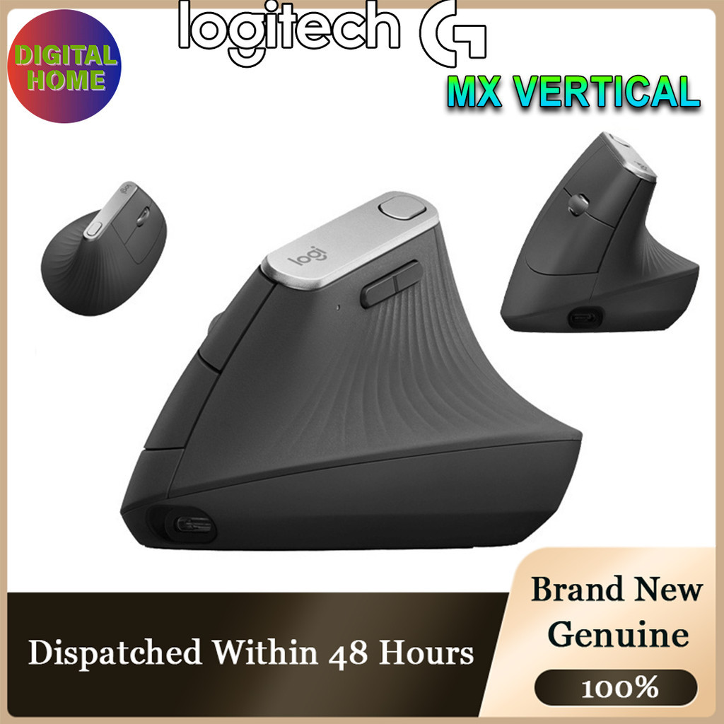 Logitech MX Vertical Wireless Bluetooth Mouse Ergonomic Rechargeable ...