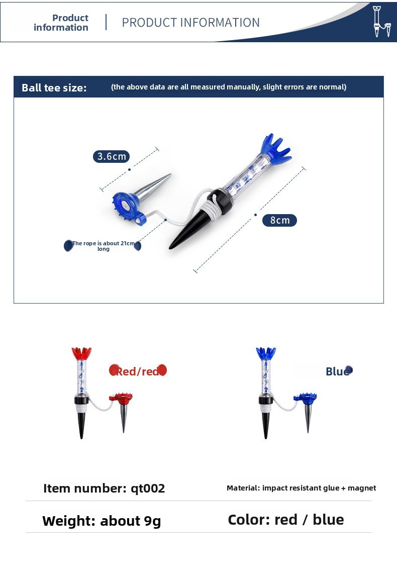 PGM QT002 Magnetic Golf tee Practice Range Accessories Golf Training ...