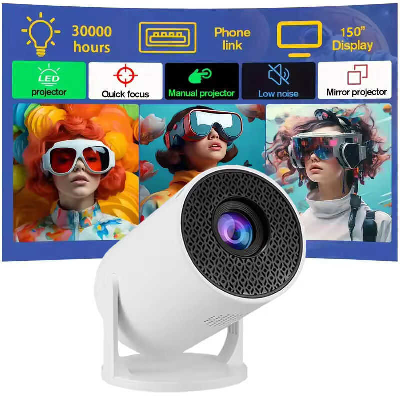 Hy200 270° Swivel 1080P Full HD Portable Video Projector, Compatible ...