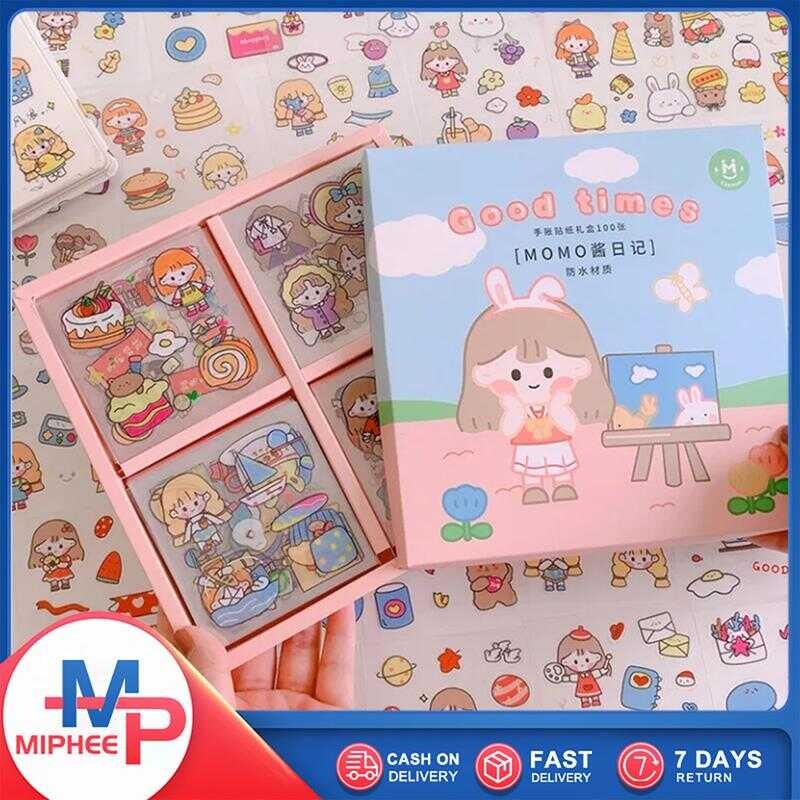 Cartoon Handbook Sticker Set PET Waterproof Stickers Cute Goo Card ...
