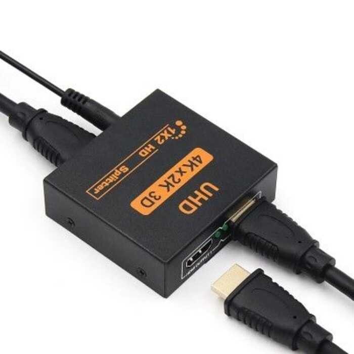 HDMI Splitter 1X2 And 1X4 Repeater 1080P HD 4K UHD For Dual Monitor ...