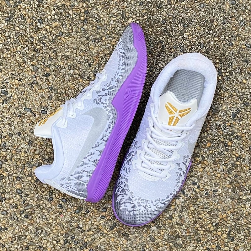 Kobe Mamba Rage White Grey Purple OEM Basketball Shoes For Men【Special ...