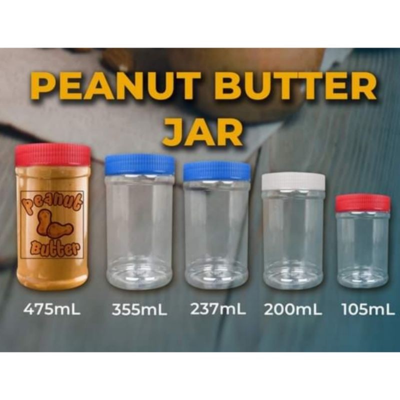 ️Clear Classic Plastic Peanut Butter Jars (24pcs.) | Shopee Philippines