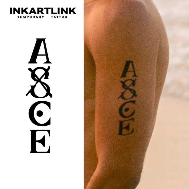 One Piece ASCE Temporary Tattoo Sticker, Magic Tattoo, Lasting 1-2 ...