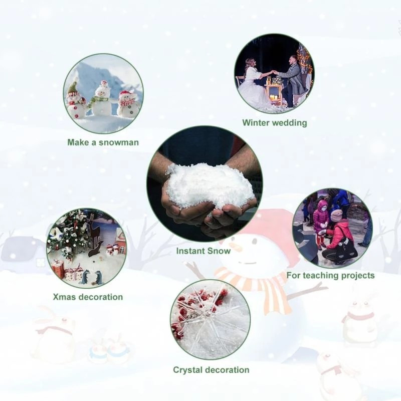 50g Artificial Magic Instant Snow Powder Christmas Party DIY Xmas ...