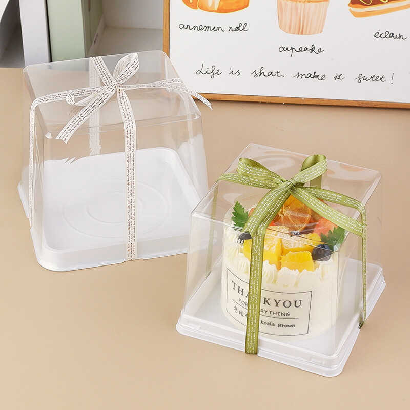 4inch Cake Box Transparent 4inch Square Packaging Box 5inch Layer ...