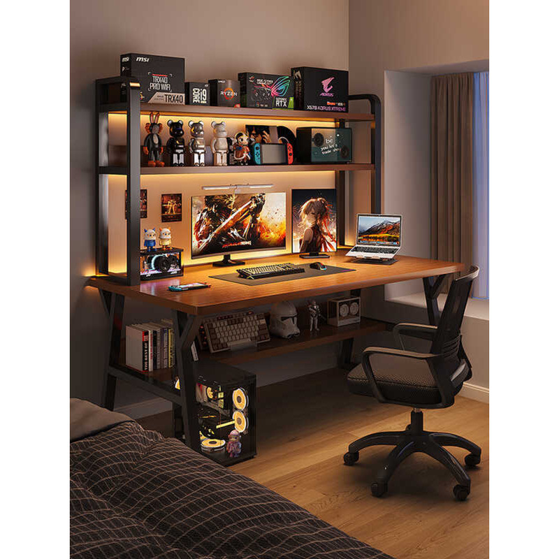 Computer Desktop Home Gaming Bookshelf Integrated Office Bedroom ...