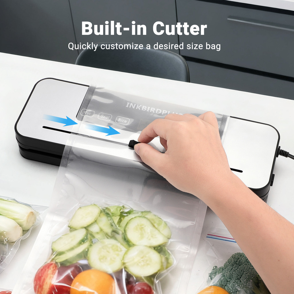 INKBIRD UV Automatic Food Vacuum Packaging Machine Built-in Cutter with ...