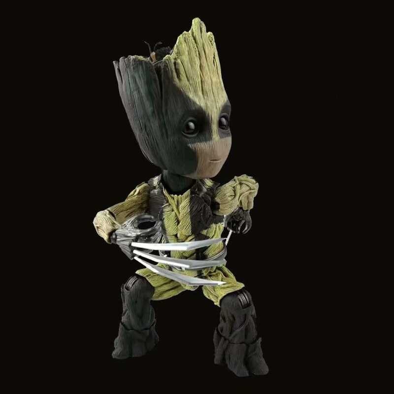 5B Little Tree Man COS Wolverine Winter Soldier Figure Deadpool Captain ...