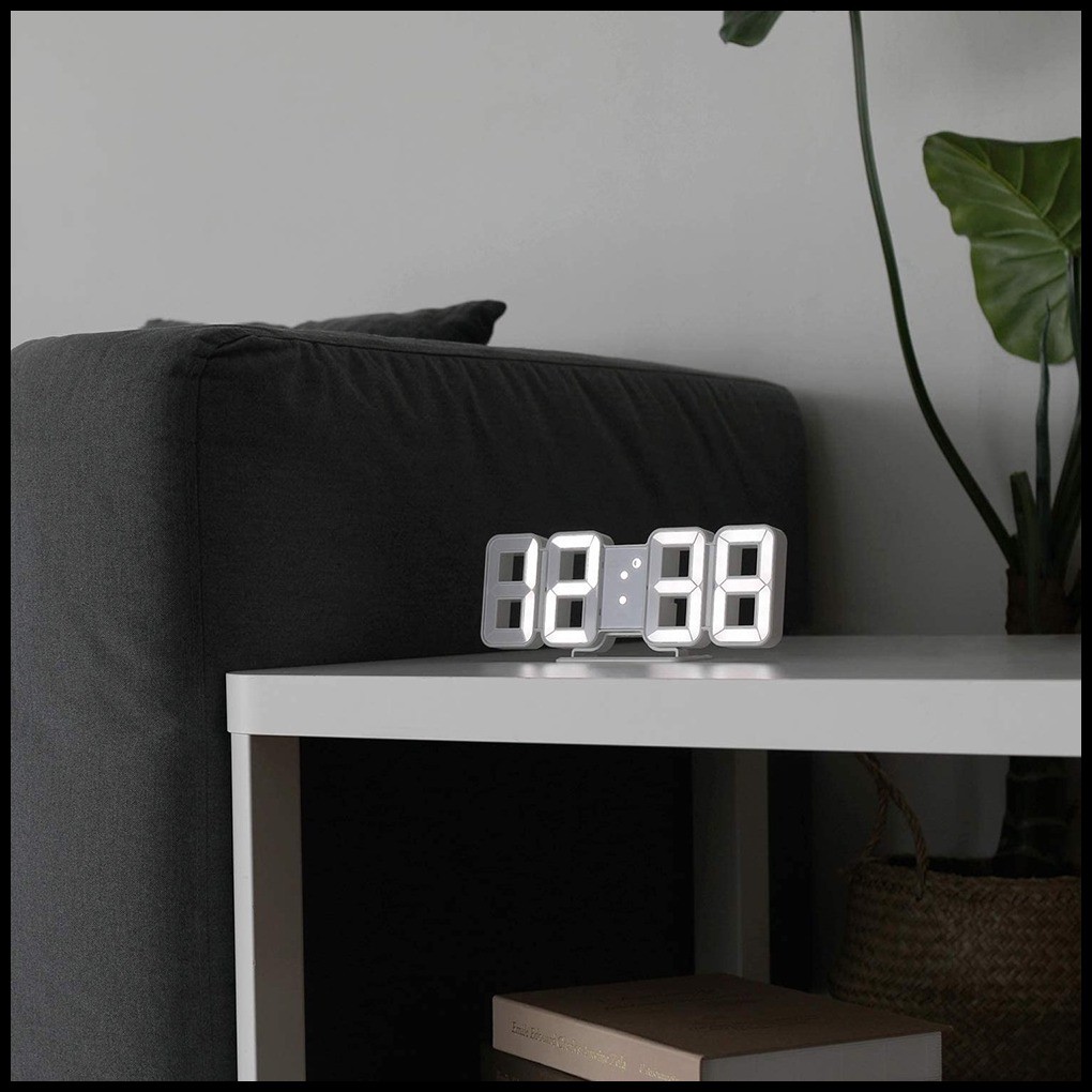 Aesthetic wall clock Wall Decor Smart 3d Alarm Clock LED Wall Clock ...