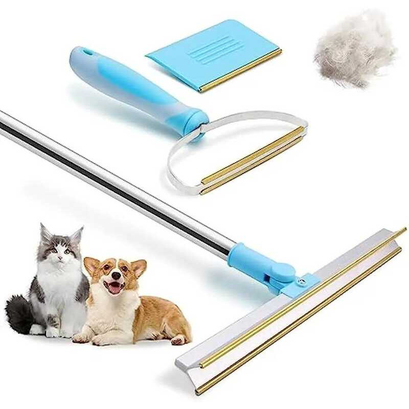 Carpet Rake Pet Hair Remover Set Pet Hair Removal Tool Telescopic ...
