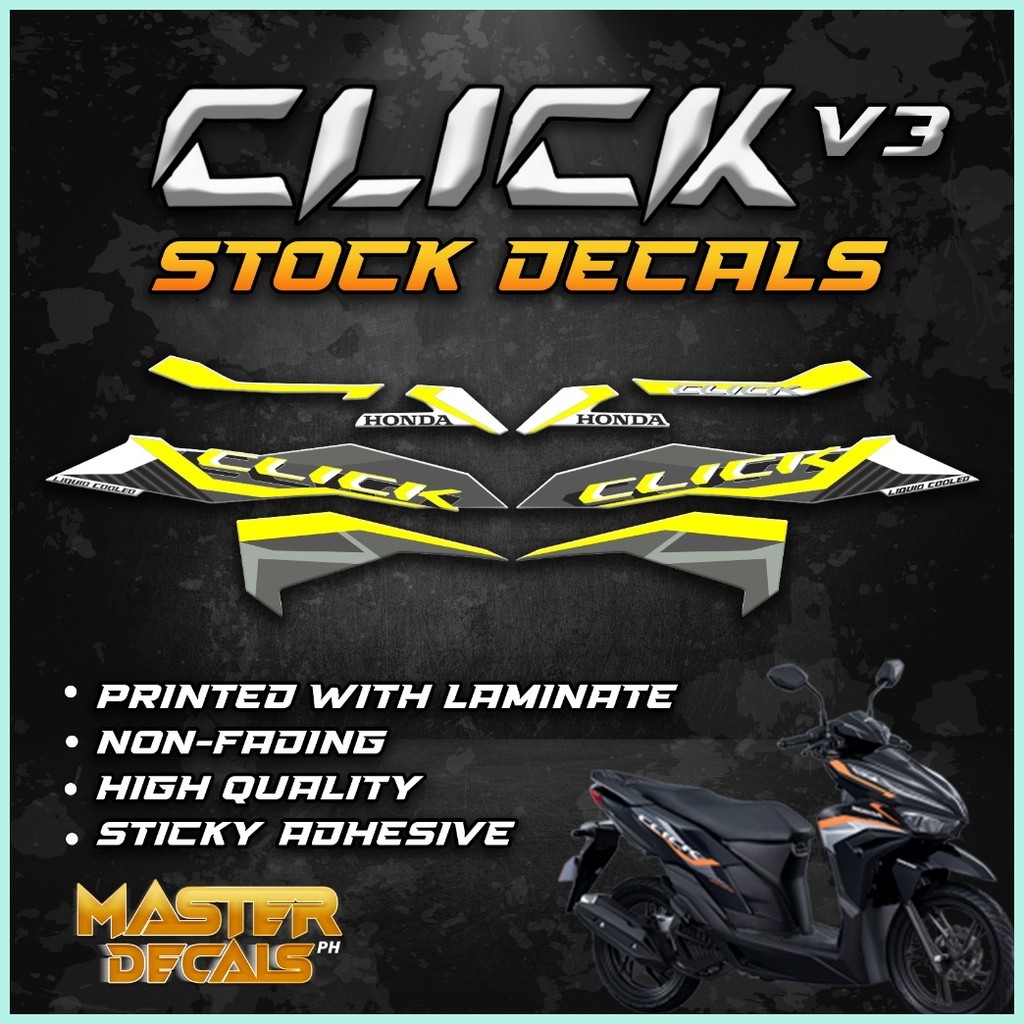 Honda Click V3 Stock Decals High Quality Printed and Laminated | Shopee ...
