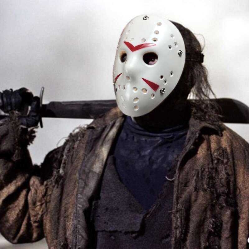 Halloween Horror Full Face Jason Mask Scary Funny COS Makeup Haunted ...