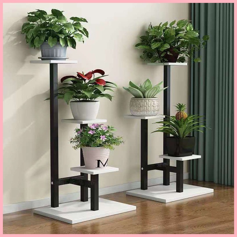 [Spot] 4-layer indoor metal flower stand outdoor multi-layer potted ...