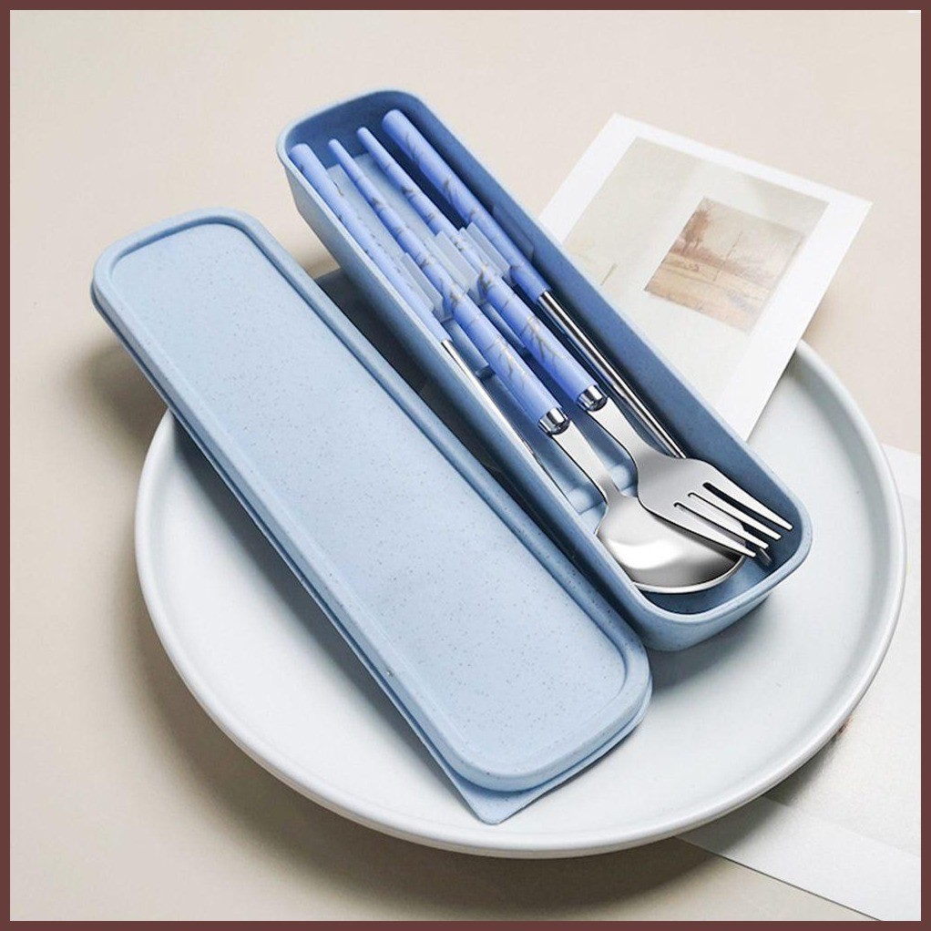 ∽ RW-HOME 3PCS/Set Cutlery Set Portable Lunch Tableware Portable ...