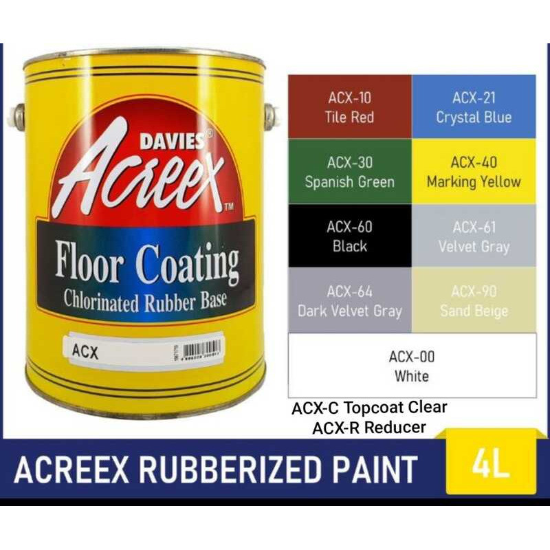 DAVIES ACREEX RUBBERIZED FLOOR COATING CHLORINATED RUBBER Base, TOPCOAT ...
