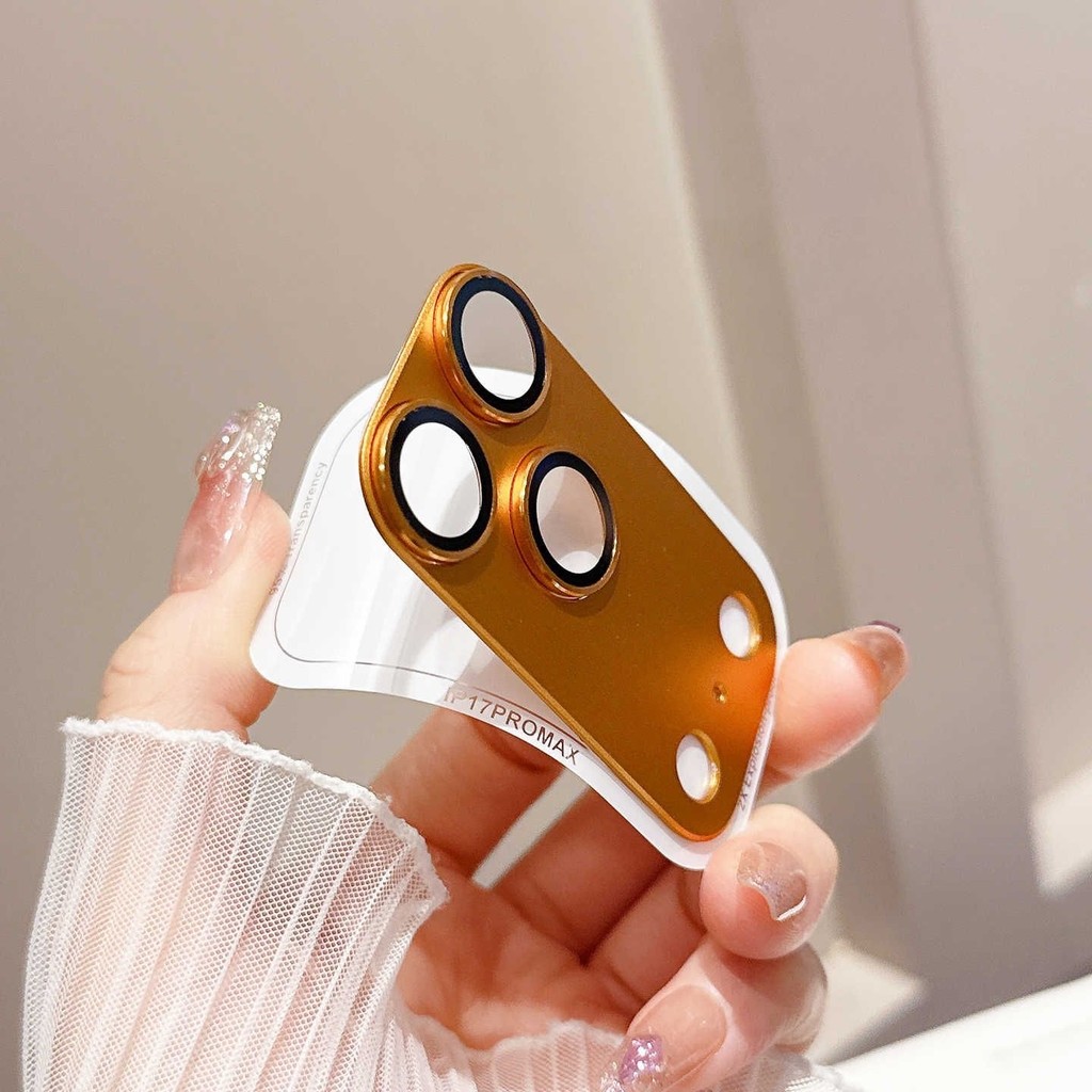 Matte Metal Camera Lens Tempered Glass Screen Protector for iPhone 17 ...