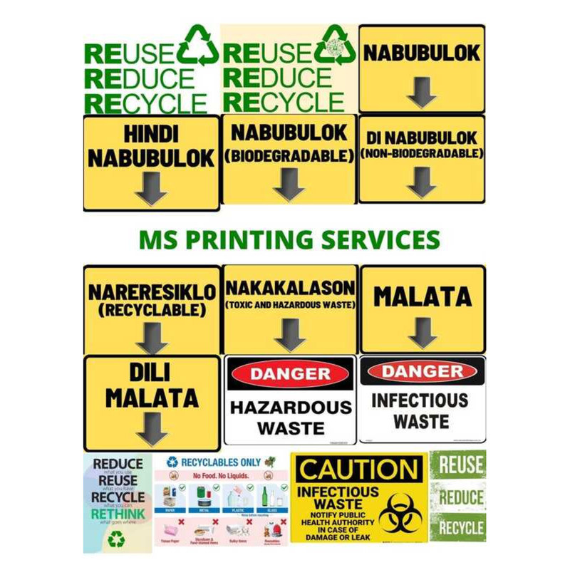 Nabubulok Di Reduce Reuse Recycle Biodegradable Signage (Laminated And ...