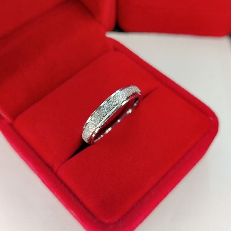 SINGLE RING [RM] WEDDING RING WITH ENGRAVED NAME( STAINLESS STEEL- NON ...