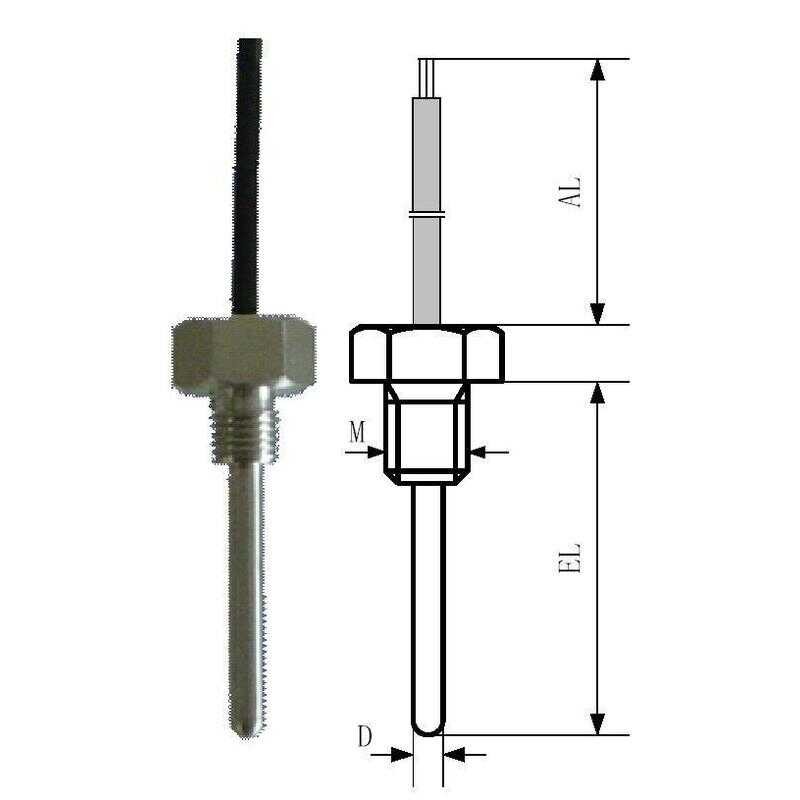 DS18B20 Digital Temperature Sensor Threaded Installation 1/2