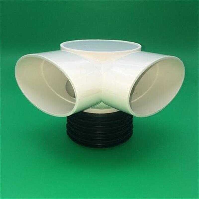 PVC Pipe Fittings Four-Way Insert 110 Vertical Expansion Three-Way Flat ...