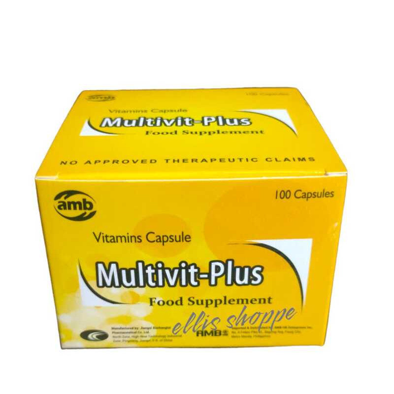 Multivit-Plus MULTIVITAMIN FOOD SUPPLEMENT Box Of 100 Capsule Cc7 ...