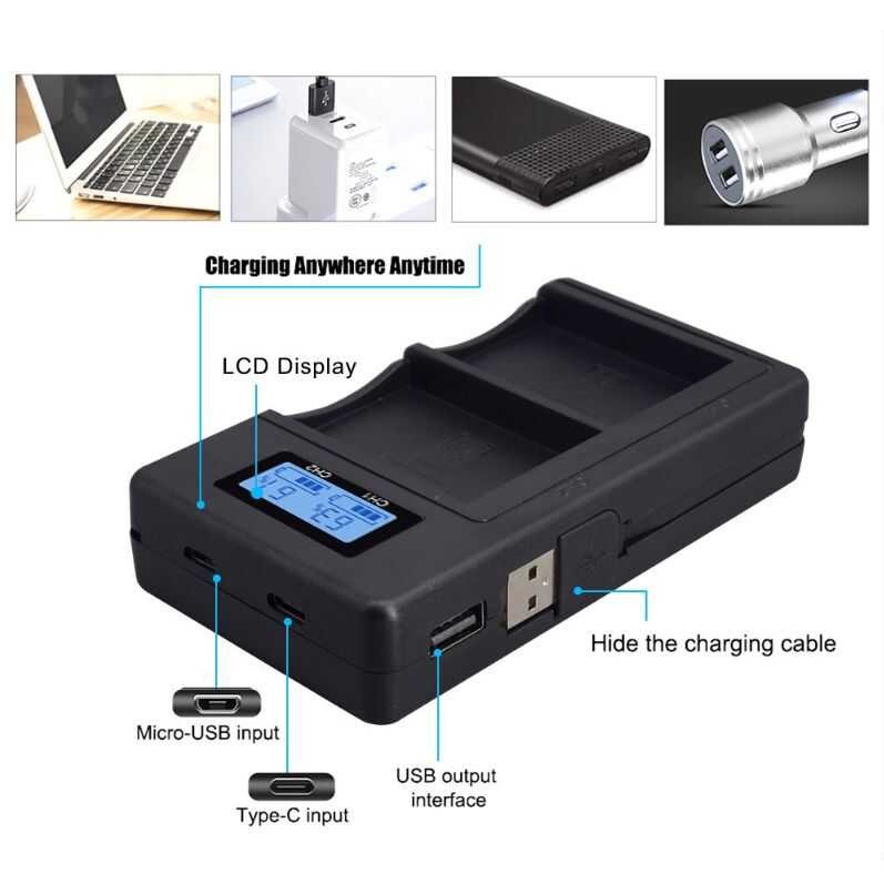 CITYORK LP-E10 2 Pack 2200mAh vervangende batterij en LCD Dual Charger voor Canon EOS Rebel T3 T5 T6 T7 T100 1100D 1200D 1300D 1500D 2000D 3000D 4000D Kiss X50 X70 X80 X90