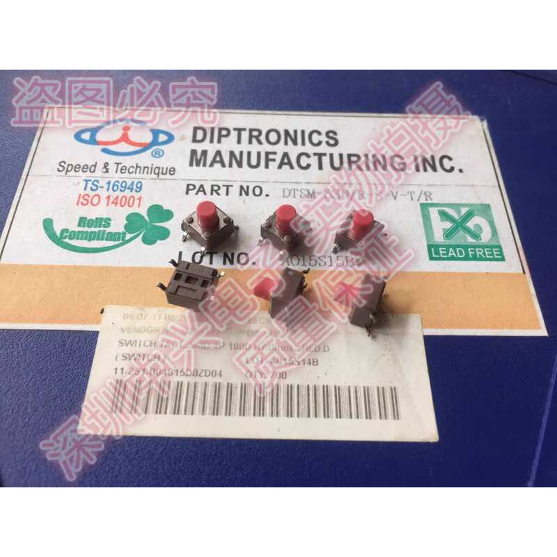 Original Taiwan Yuanda DTSM-63R Tactile 6*6*7 Surface Mount Micro ...