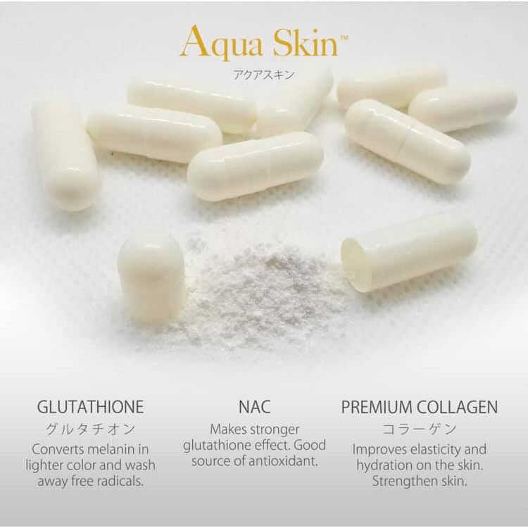 Aqua Skin Glutathione With Collagen Made In Japan 60 Capsules FDA Approved  Fc8 | Shopee Philippines