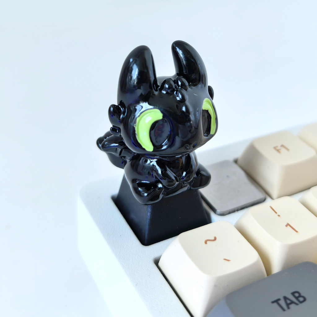 Cute Dragon Taming Master Toothless Couple Cute Grain Keycaps DIY ...
