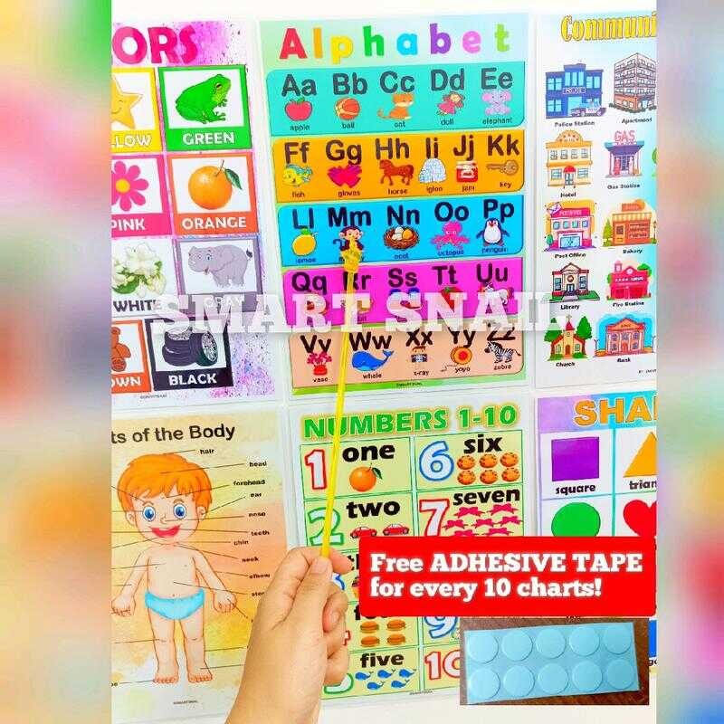 Laminated Educational Wall Charts For Kids Learning A4 Size D31 ...