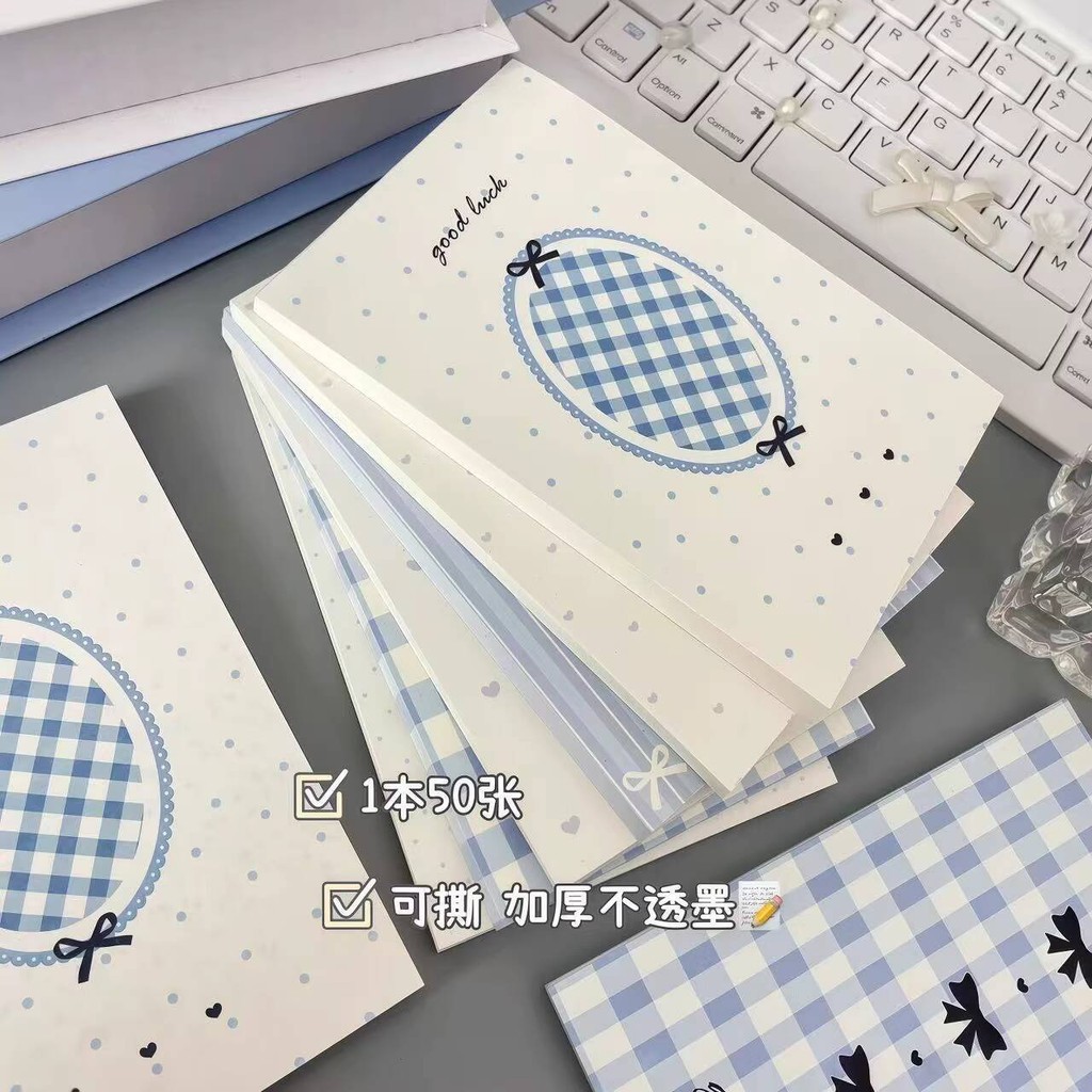New Korean Style A7 Bowknot Sticky Notes Journal Ins High-Value Girl ...