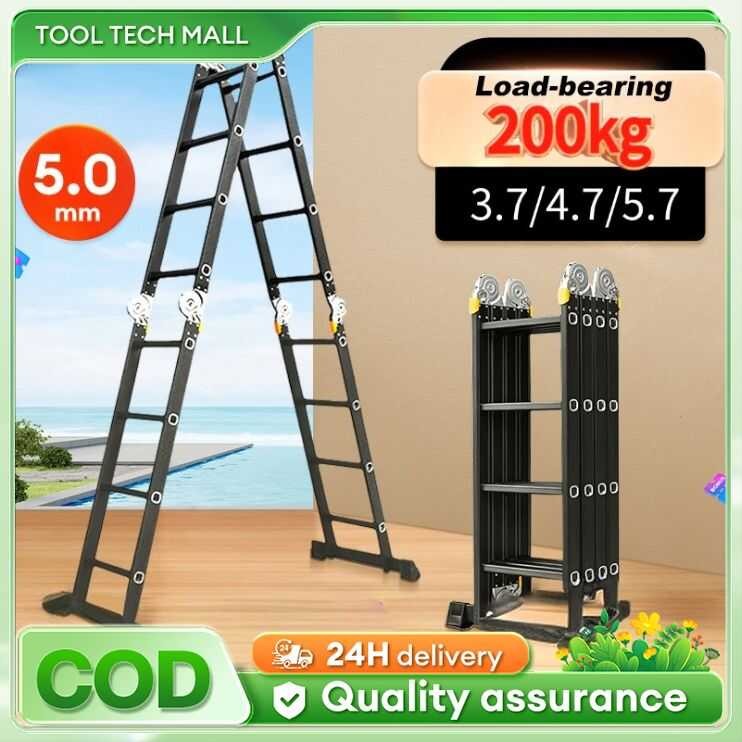 Ladder Folding Ladder Aluminum Foldable MP 02B | Shopee Philippines