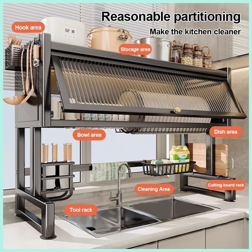 Dish Rack Kitchen Organizer Storage Rack Plate Organizer Dish Rack With ...