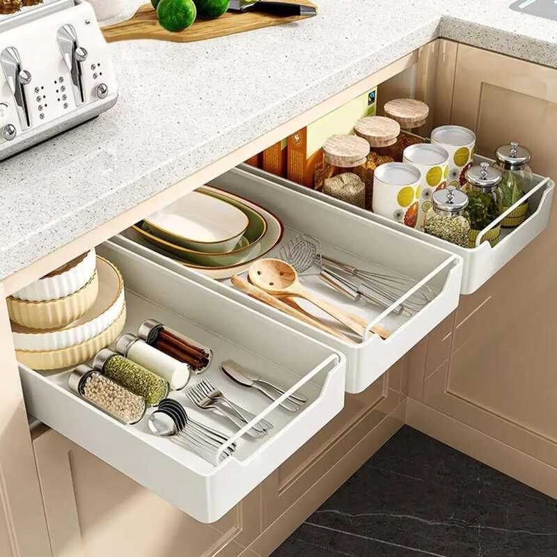 Y Expandable Storage Rack Drawer Strong Load-Bearing Cabinets Easy ...