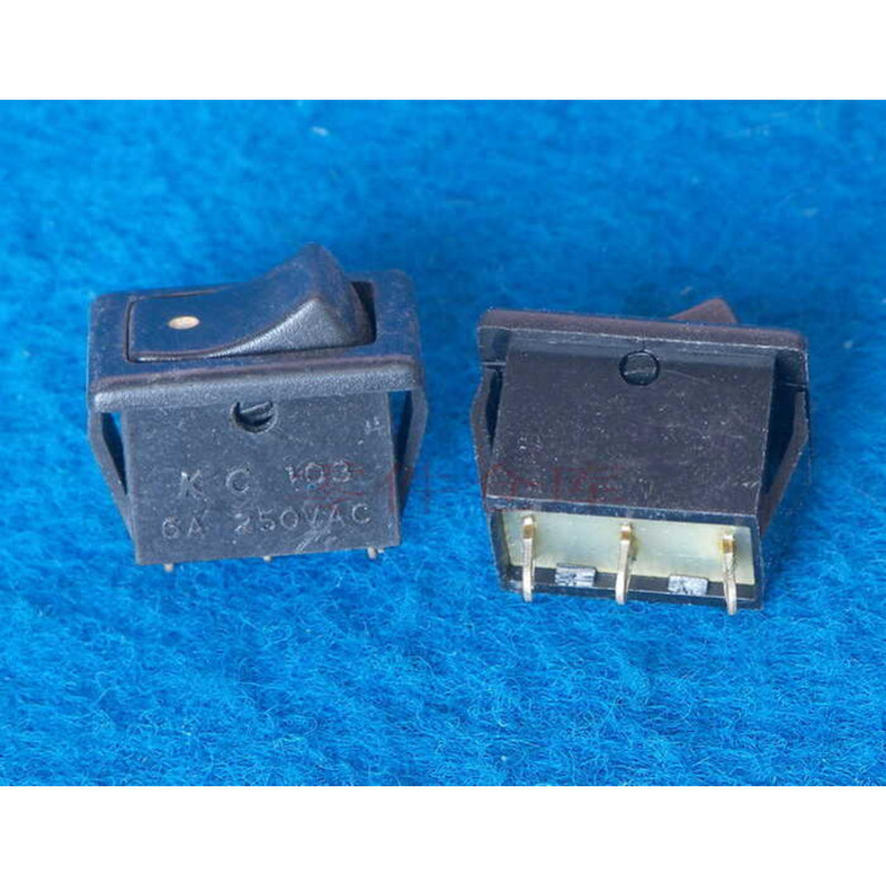 KC103 Rice Cooker Boat-Shaped Rocker Power Switch Copper Pins 6A 250V 2 ...