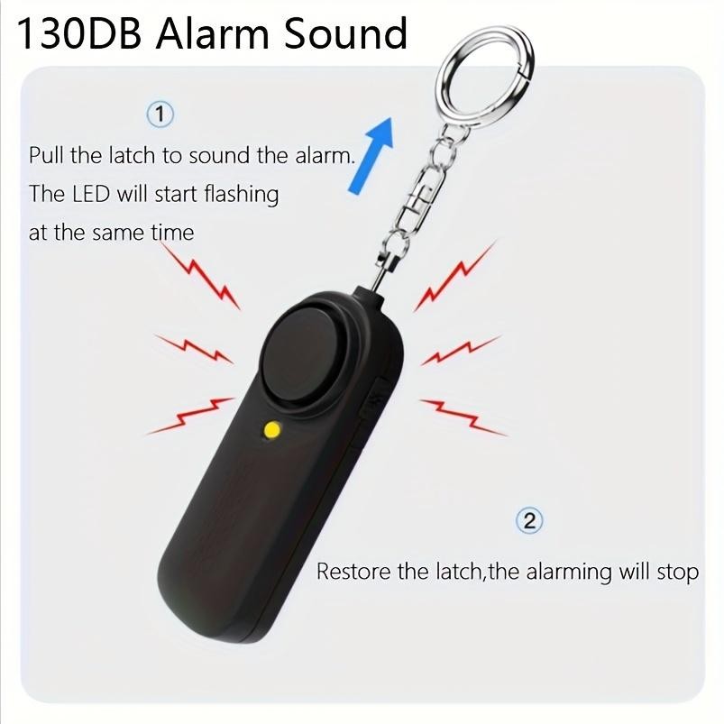 High Decibel Mini Portable Alarm Key Chain Alarm with LED Flash for ...