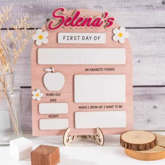 POD Back-to-School Record Board Name Return-to-School Plaque Double ...
