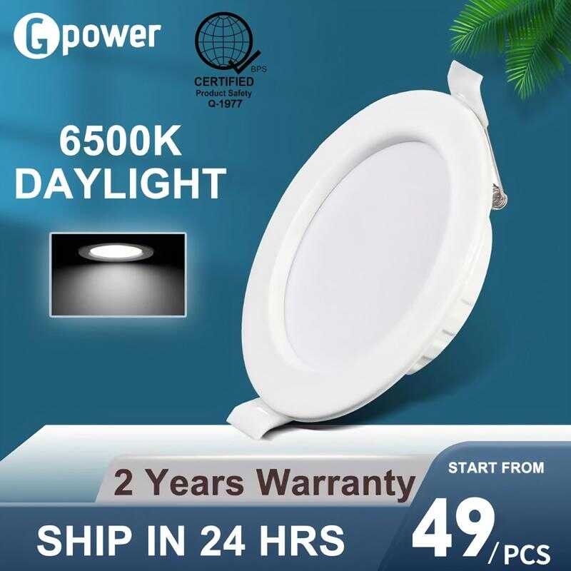 90E Gpower Pin Light Ultra Thin LED Ceiling Light, 6500K Daylight, 5W ...