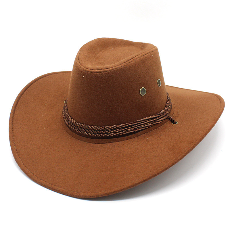 Hot Selling American Western Cowboy Hat Suede Outdoor Sun Hat Men's ...