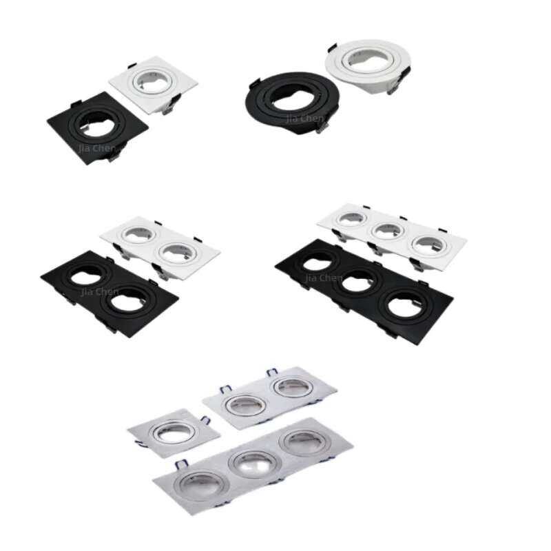 Y Black White Sier Round Square Recessed LED Top Light Adjustable Frame ...