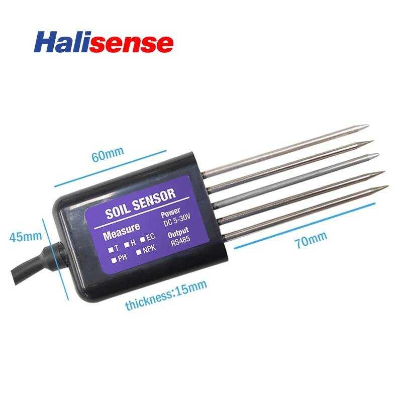 Modbus Rs485 Sensor 7 In 1 Measure Soil Moisture Temperature Humidity ...