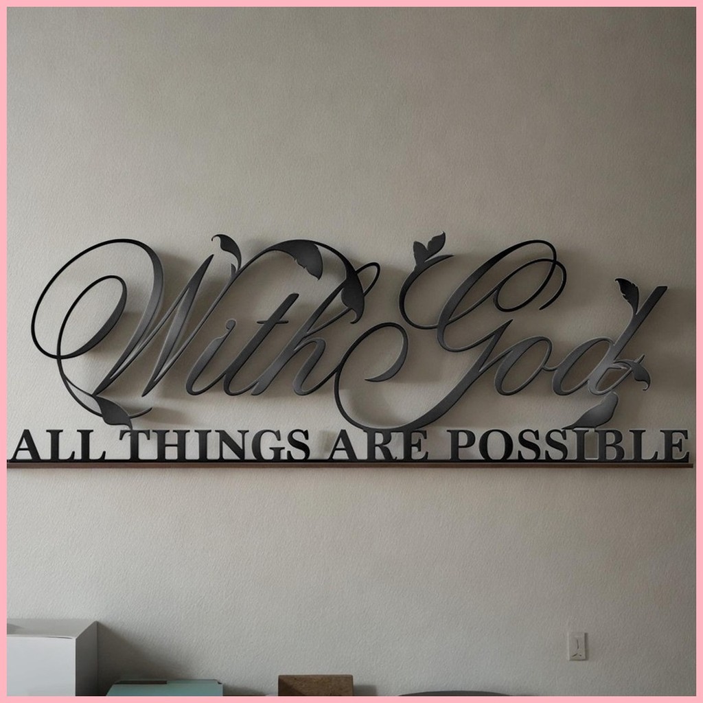 Metal Wall Decorations Bible Verses with God Sign for Walls Entryway ...