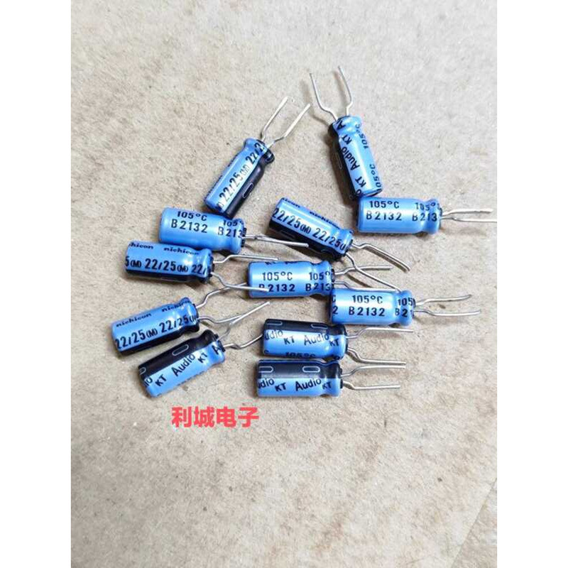 Nichicon Audio 25V22UF KT Series Aqua Blue Audiophile Electrolytic ...