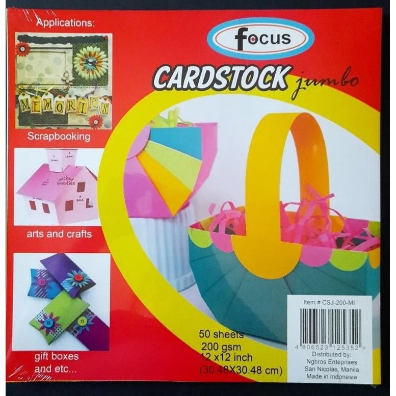 Cardstock 12X12 Inches Jumbo Paperpack Assorted Colored Paper Scrapbook ...