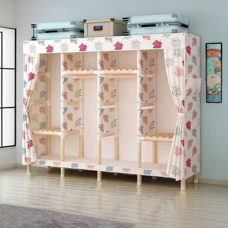 Simple Wardrobe Storage for Rental Rooms, Reinforced Assembly Cabinet ...