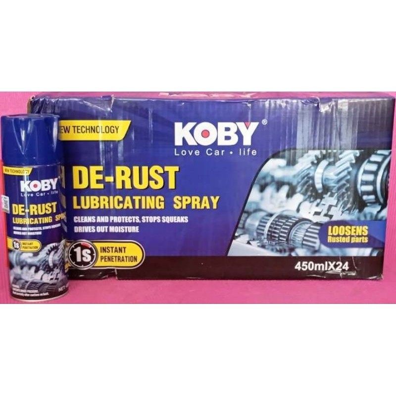 1 Box Koby De-Rust Lubricating Spray 450ML -24pcs | Shopee Philippines